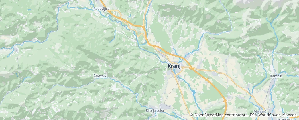 Map of Kranj