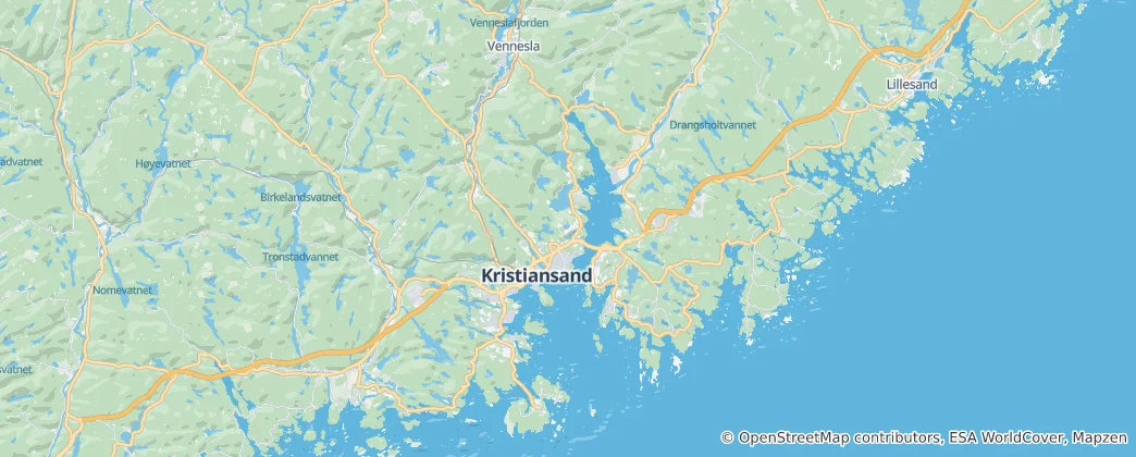 Mapa De Kristiansand
