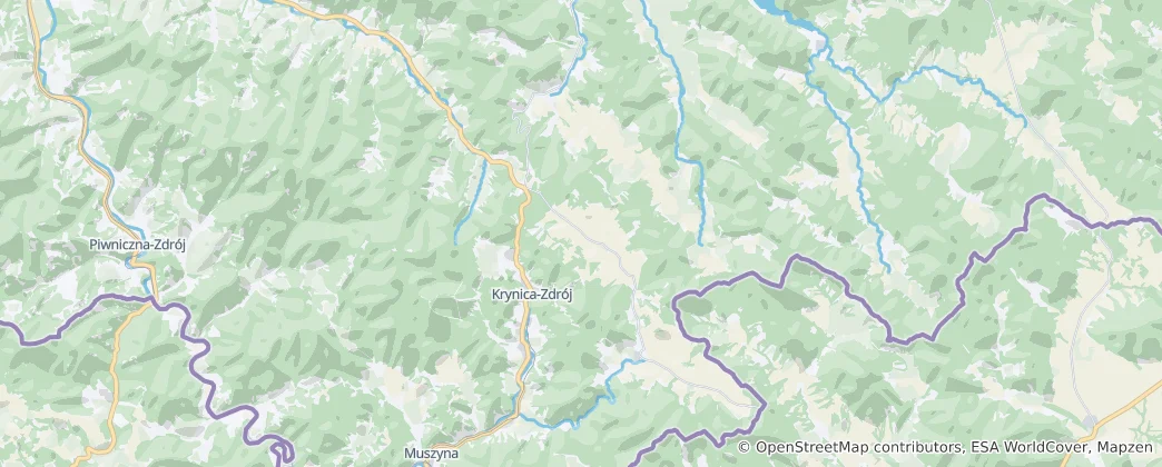 Mapa Krynica-Zdrój