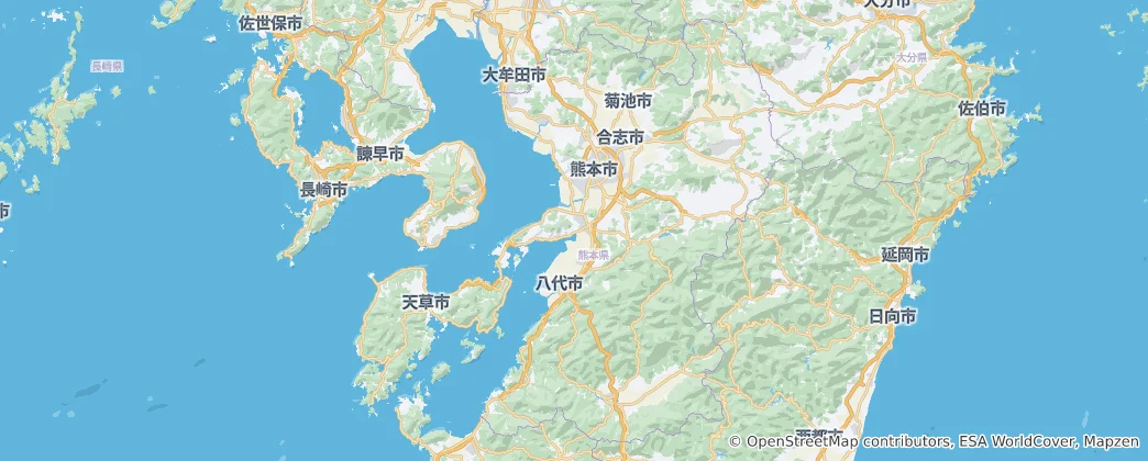 Mapa Kumamoto