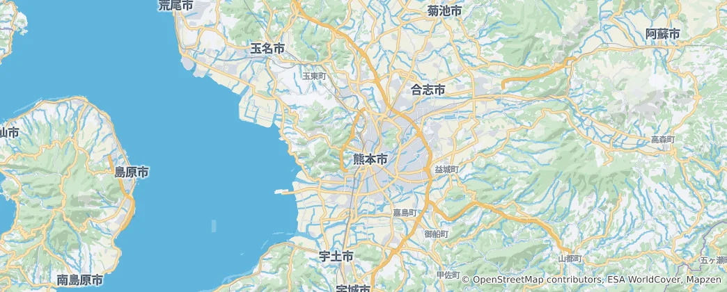 Mapa Kumamoto