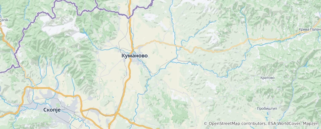 Mapa Opština Kumanovo