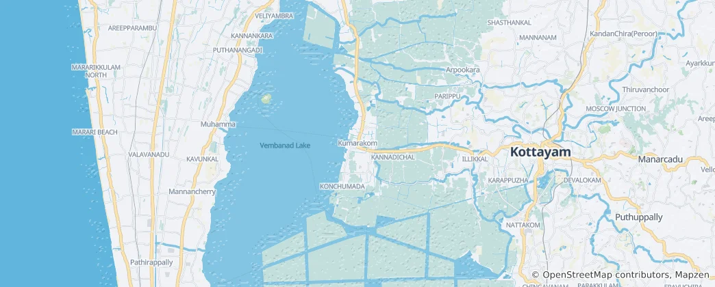 Mapa Kumarakom