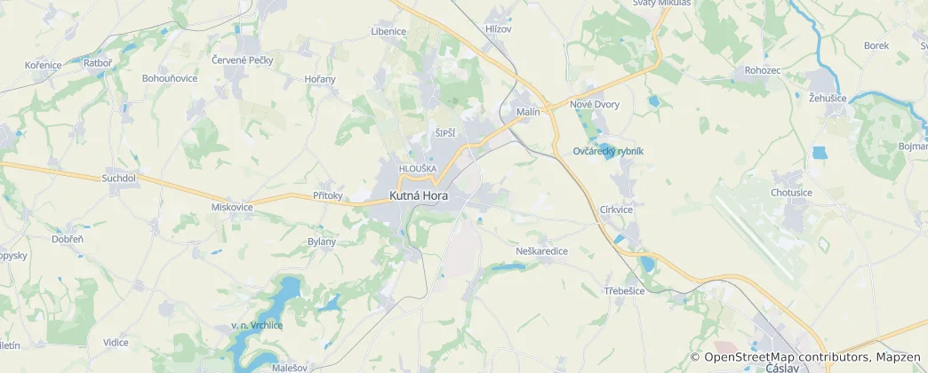 Map of Kutná Hora