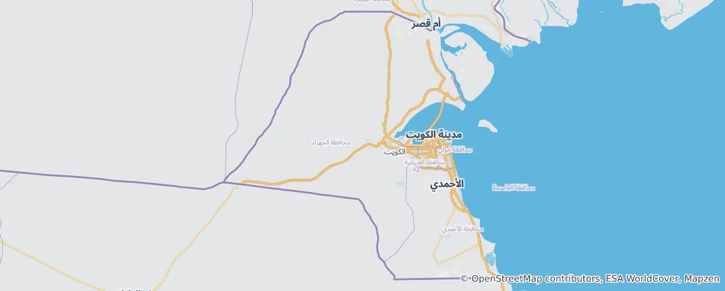 Map of Kuwait