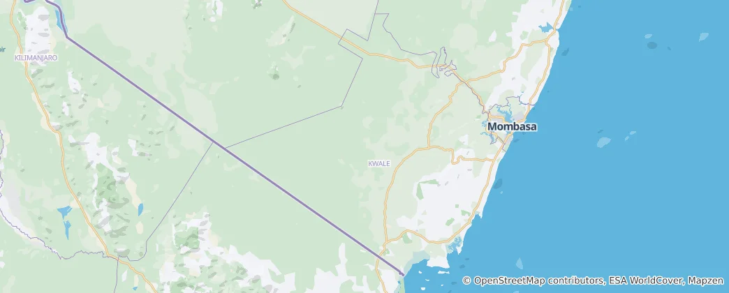 Mapa Kwale County
