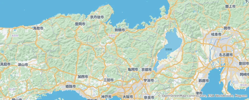 Carte de Préfecture de Kyoto