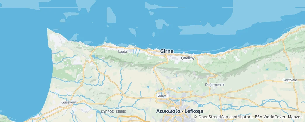 Map of Kyrenia