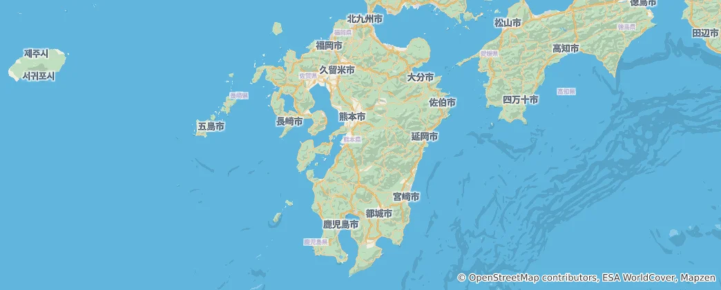 Map of Kyushu