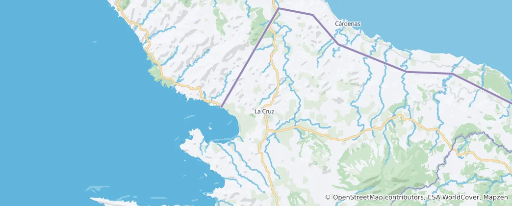 Map of La Cruz