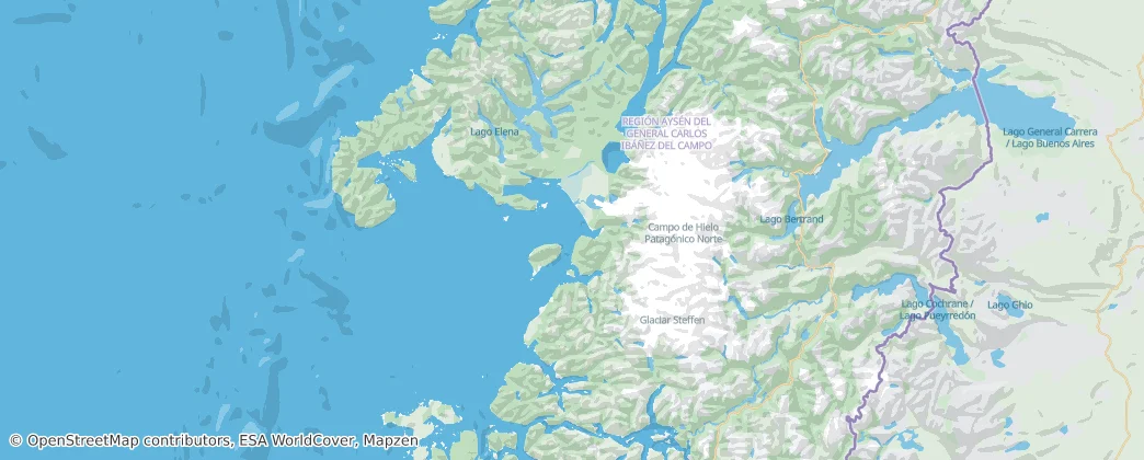 Laguna San Rafael National Park — Mappa