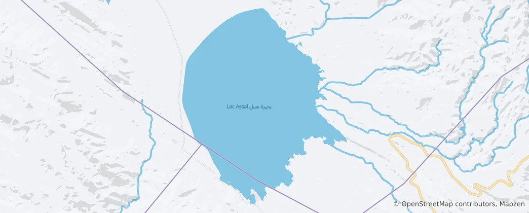 Map of Lake Assal