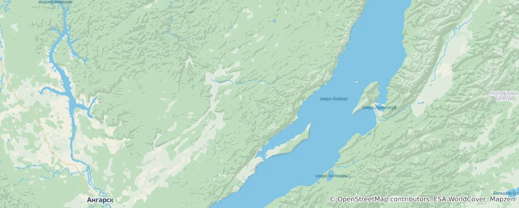 Mapa de Lago Baikal