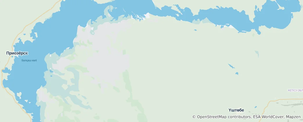 Map of Lake Balqash