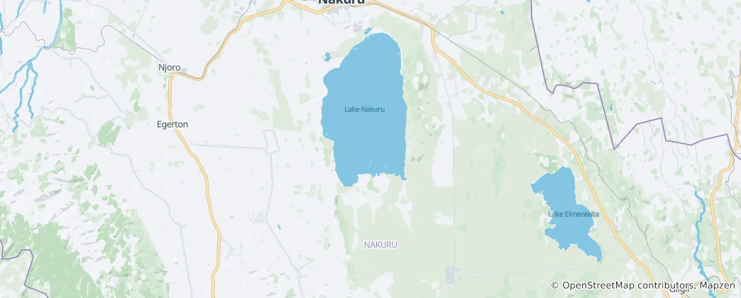 Mapa Lake Nakuru National Park
