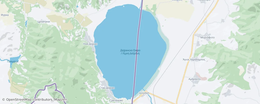 Lake of Dojran — Map