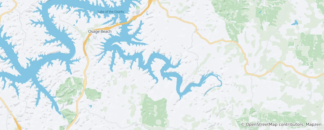 Mapa Park Stanowy Jeziora Ozark