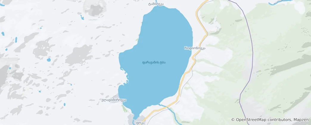 Map of Lake Paravani