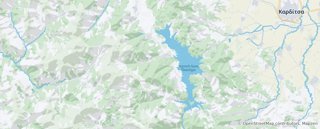 Карта Озеро Пластирас