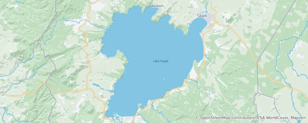 Mappa di Lago Taupo