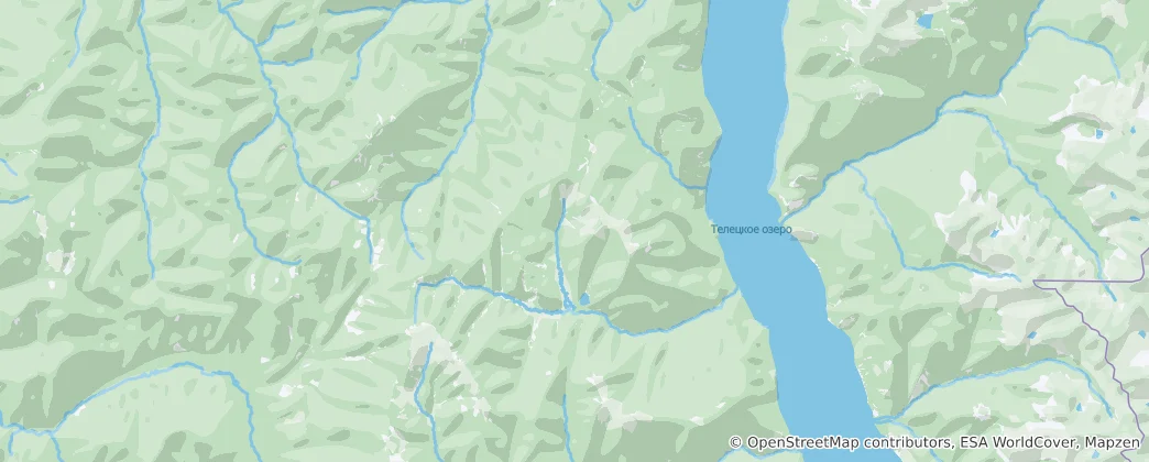 捷列茨科耶湖 地图