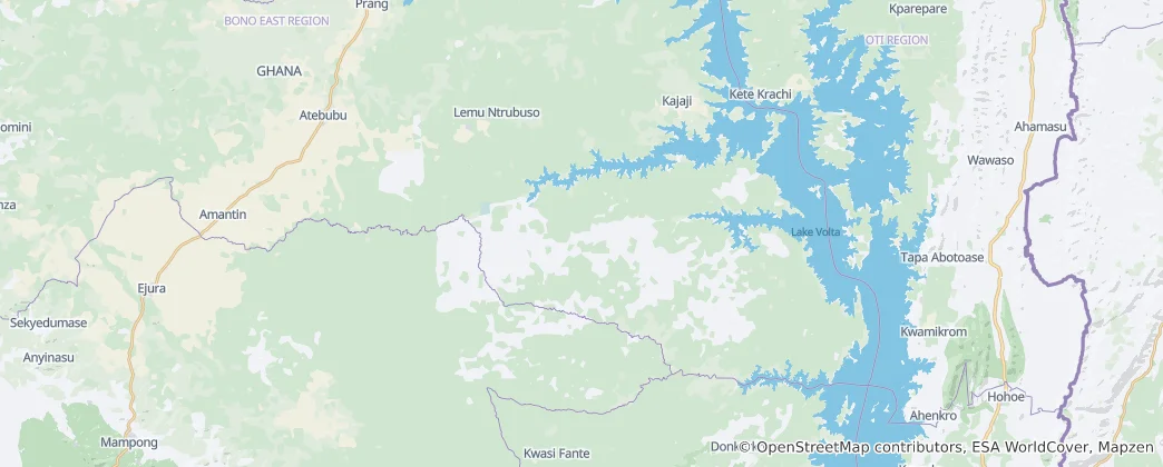Map of Lake Volta