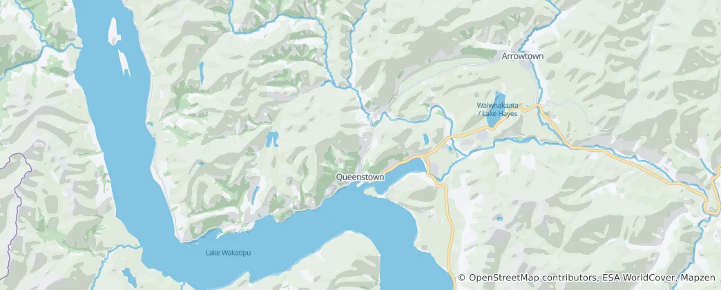 Map of Lake Wakatipu