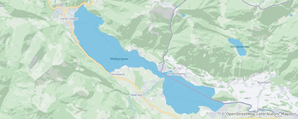 Mappa di Lake Wolfgang