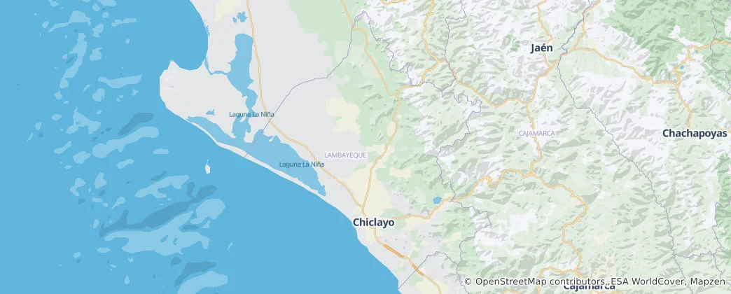 Mappa di Lambayeque