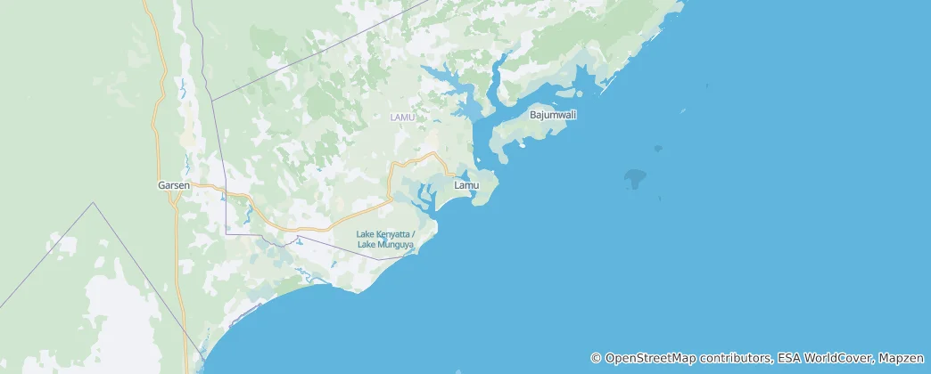 Map of Lamu County