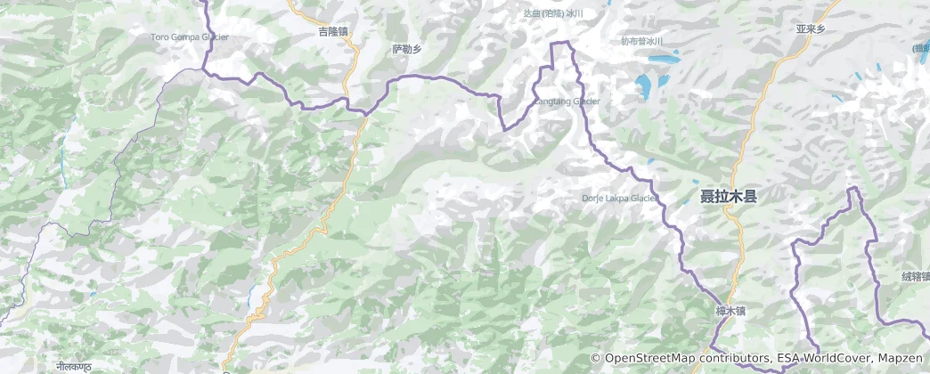 Mappa di Langtang National Park