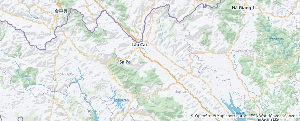 Mapa Provincie Lao Cai