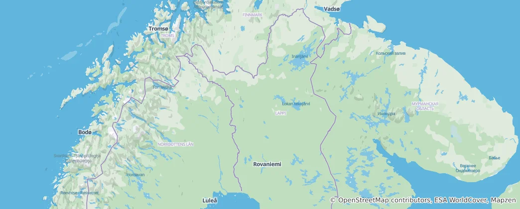 Kaart van Lapland