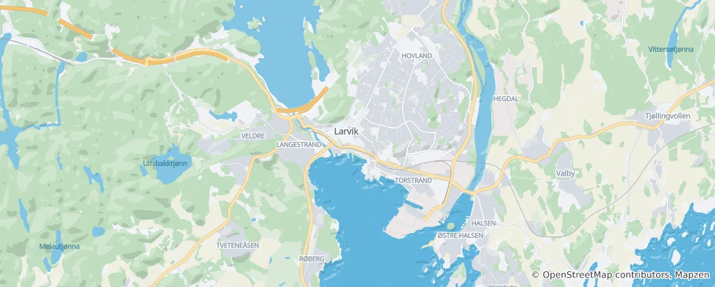 Mapa Larvik
