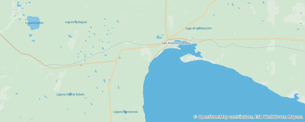 Map of Las Grutas