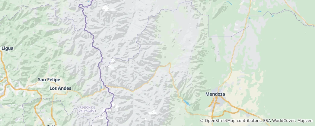 Map of Las Heras Department
