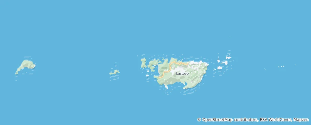 Mapa Lastovsko Islands Nature Park