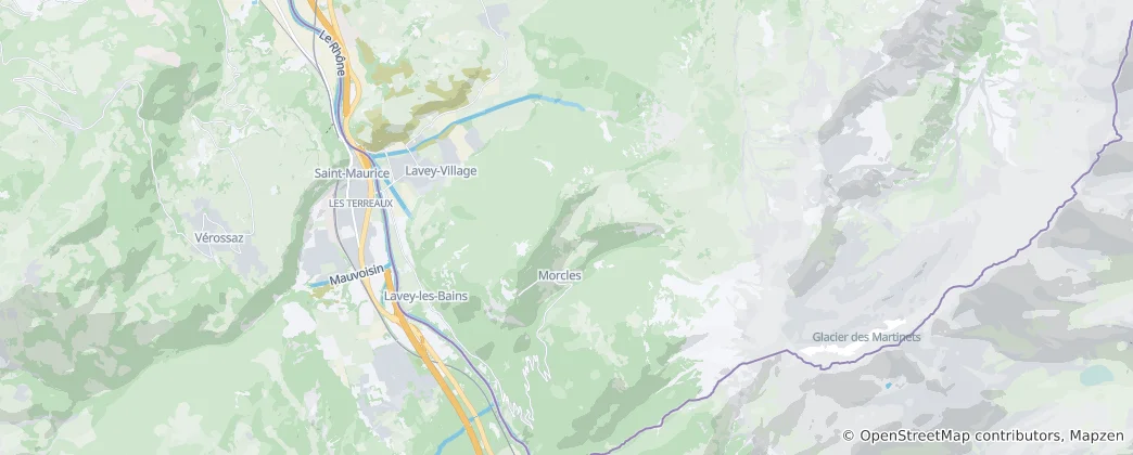 Map of Lavey-Morcles