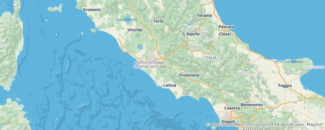 Map of Lazio