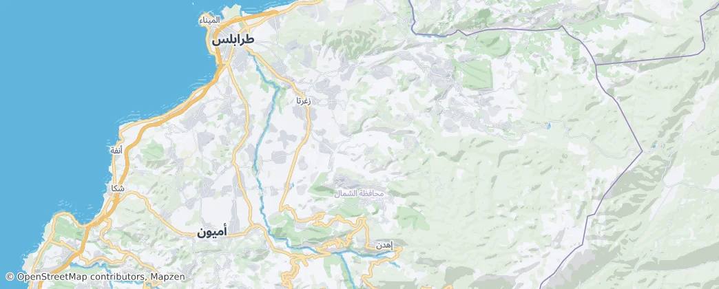 Zgharta District — Map