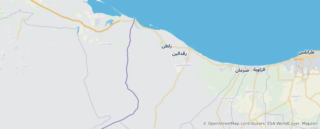Mapa Nuqat al Khams District