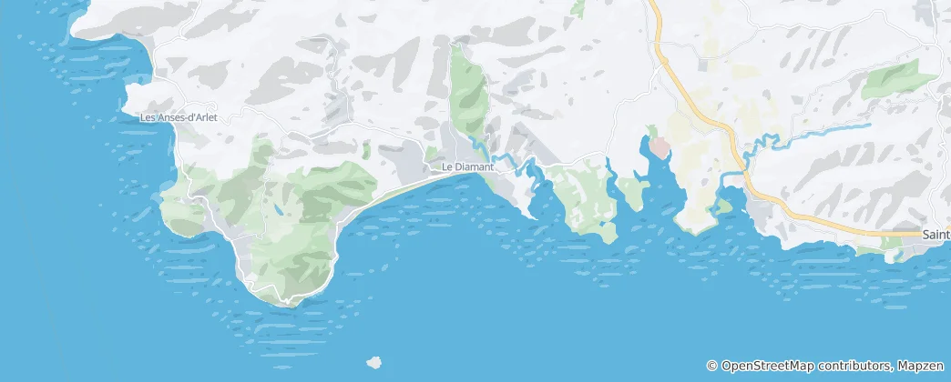 Map of Le Diamant