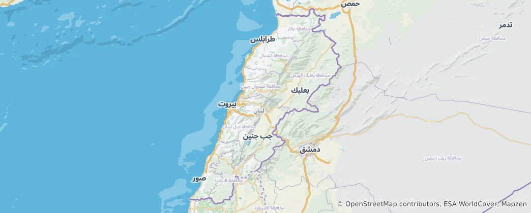 Map of Lebanon