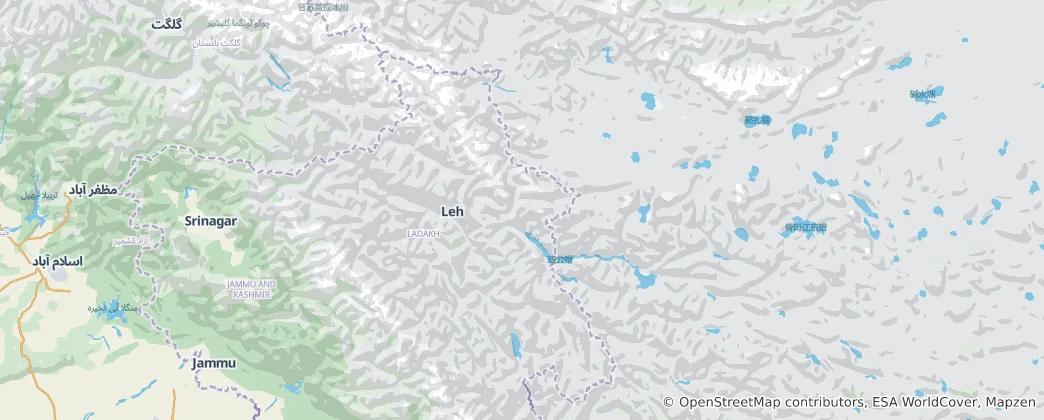 Map of Leh district