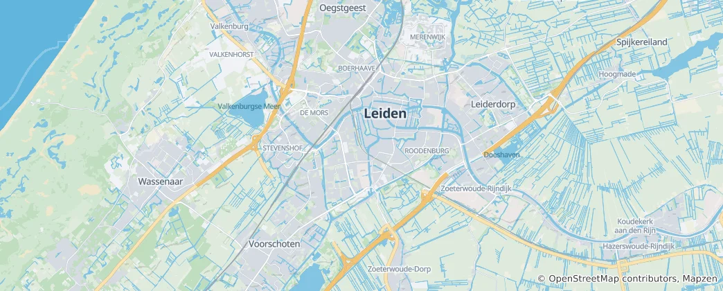 Karte von Leiden