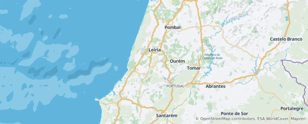 Mapa distrikt Leiria