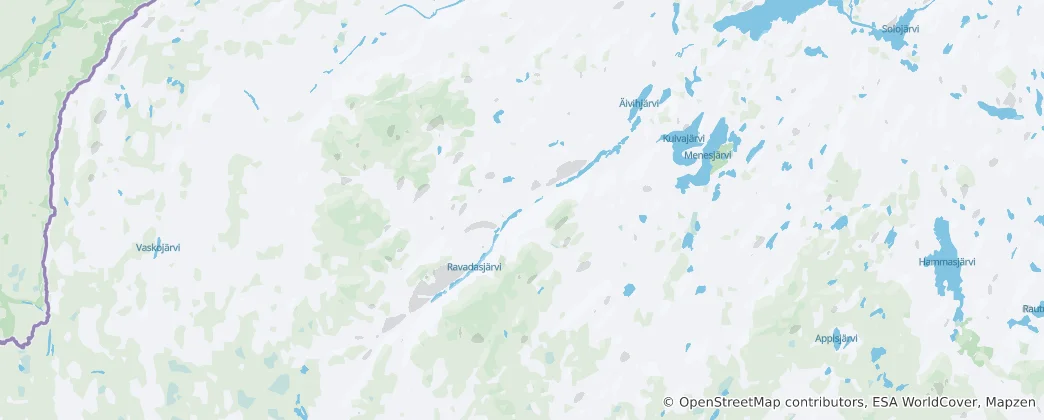Mapa Lemmenjoki
