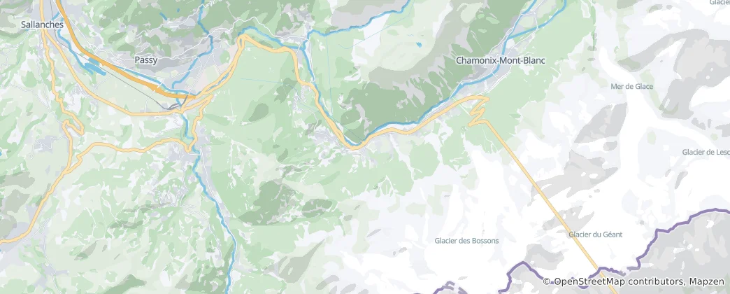 Mapa Les Houches