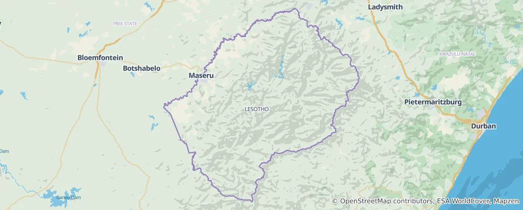 Map of Lesotho