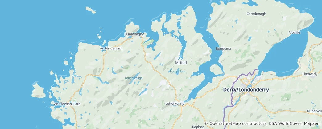 Mappa di Letterkenny Municipal District